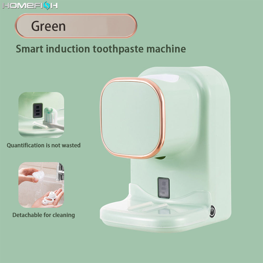 Automatic Induction Squeezing Toothpaste Without Punching Holes Wall Mounted Lazy Electric Toothpaste Sensor Toothbrush Holder
