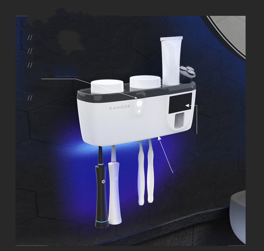 Automatic toothpaste rack