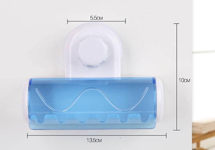 Suction-cup Bathroom Toothbrush Holder Set Adsorption Creative Six-suction Toothbrush Holder