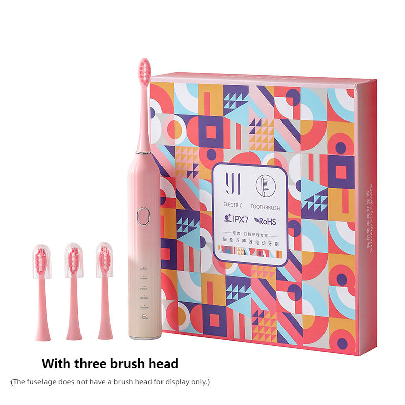 Ultrasonic Electric Toothbrush With 5 Cleaning Modes , Magnetic Levitation High-speed Motor,Charging Once For 100 Days, IPX7 Waterproof, Soft Bristle
