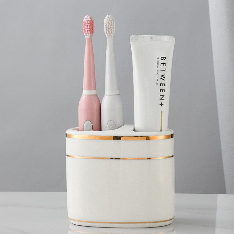 Household Light Luxury Ceramic Toothbrush Rack