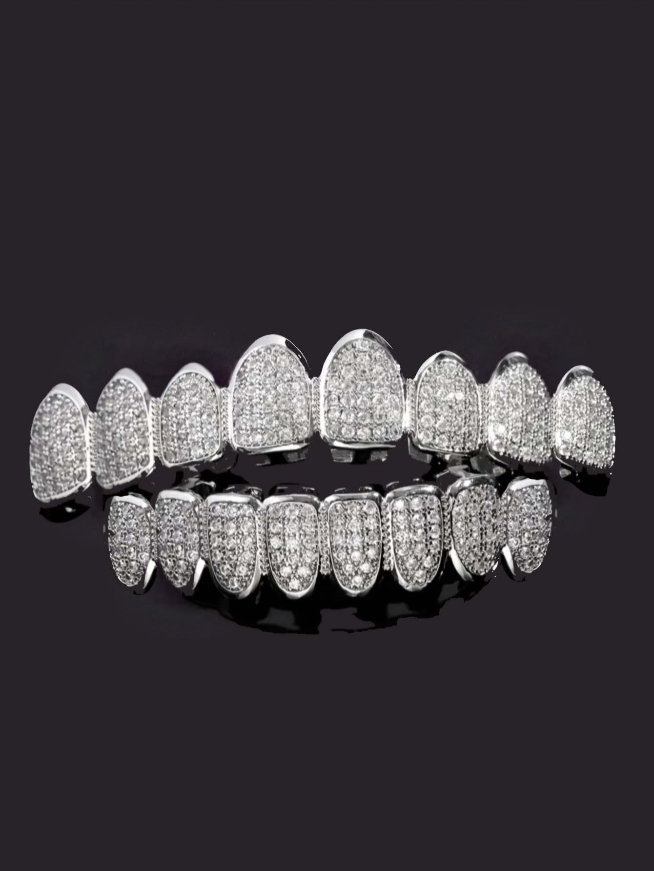 Hip Hop Tooth Socket Copper Zircon Micro British Real Gold Non-fading Tooth Decoration