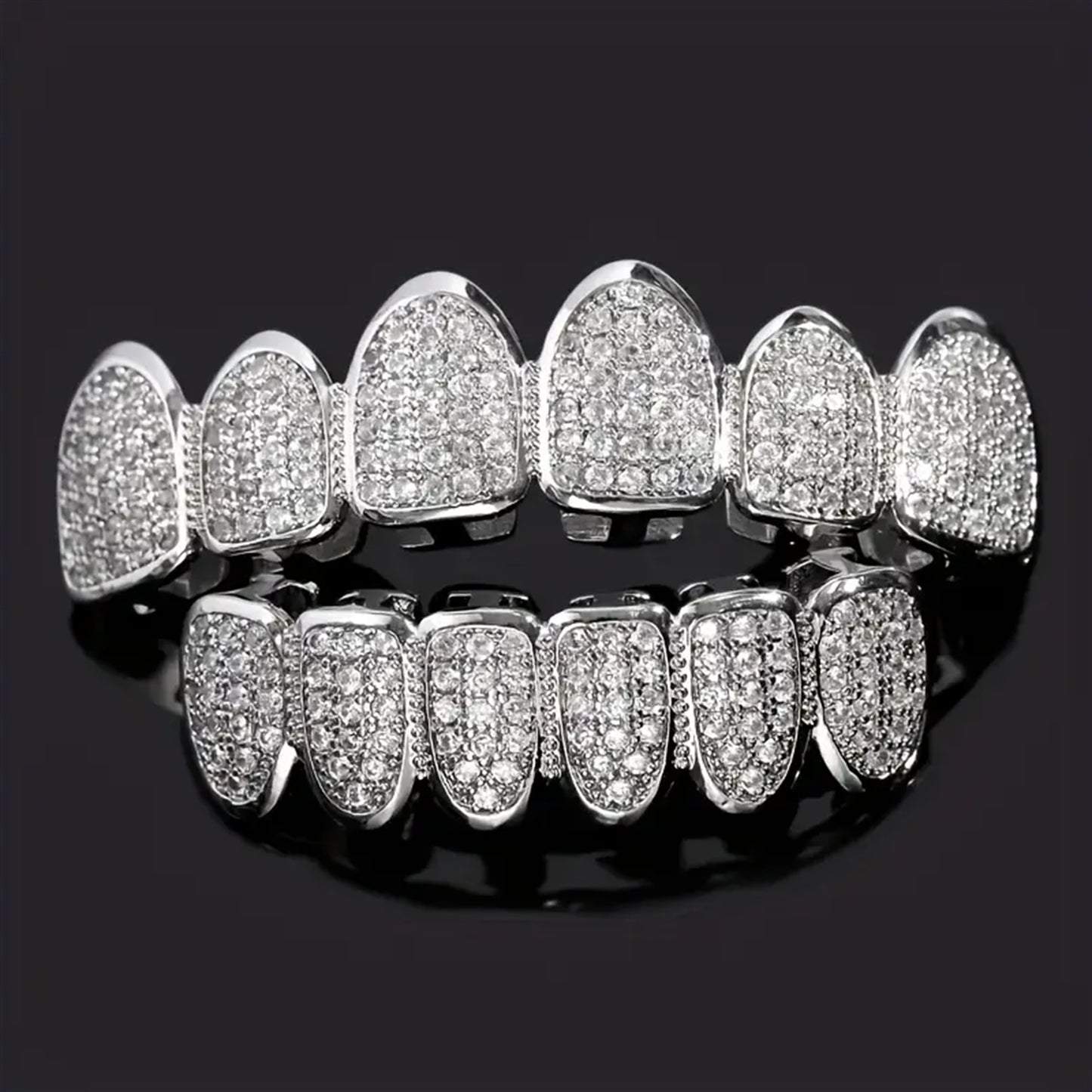 Hip Hop Tooth Socket Copper Zircon Micro British Real Gold Non-fading Tooth Decoration