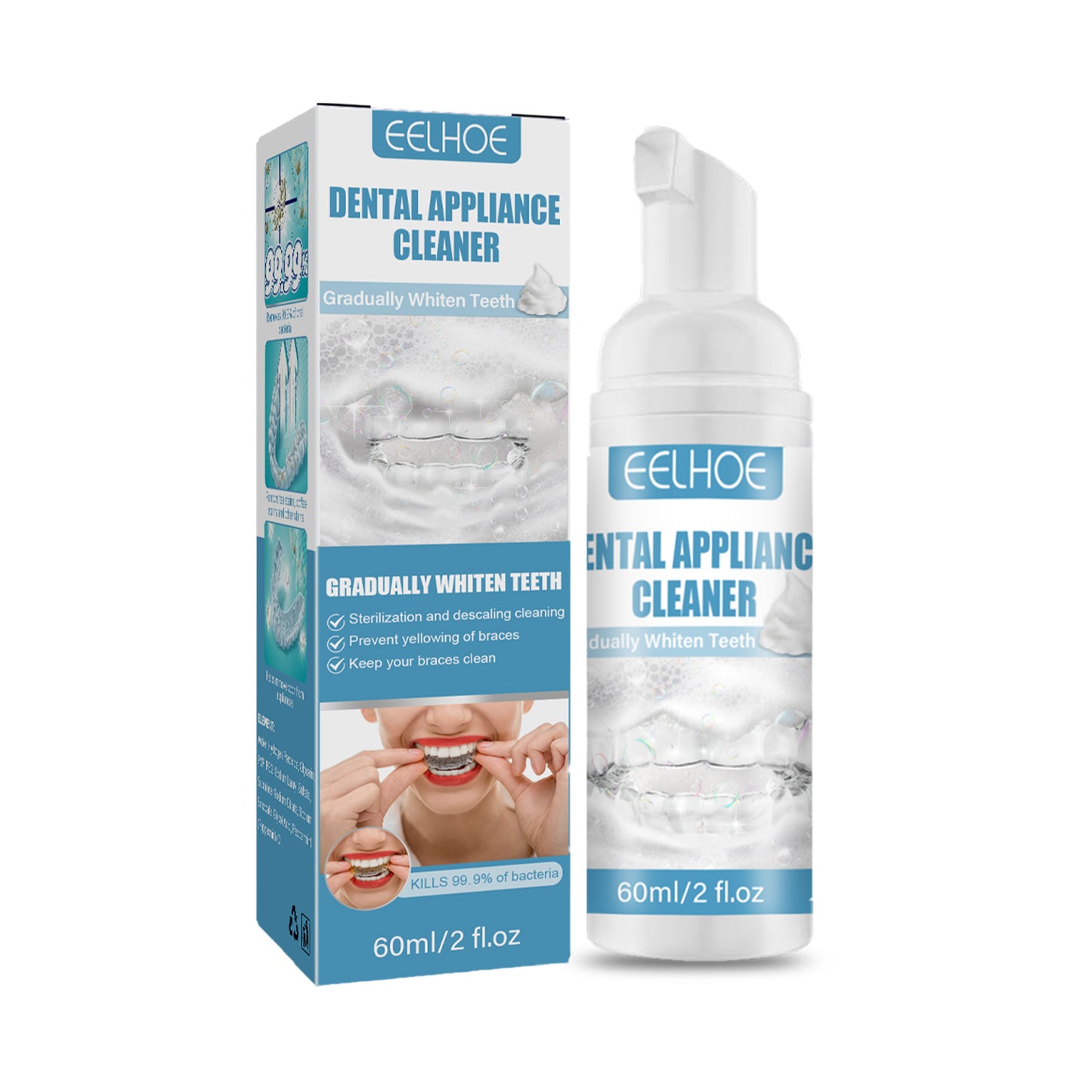 Teeth Brace Foamed Cleaner Remove Tooth Socket Stains