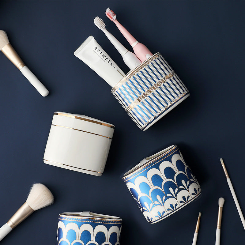 Household Light Luxury Ceramic Toothbrush Rack