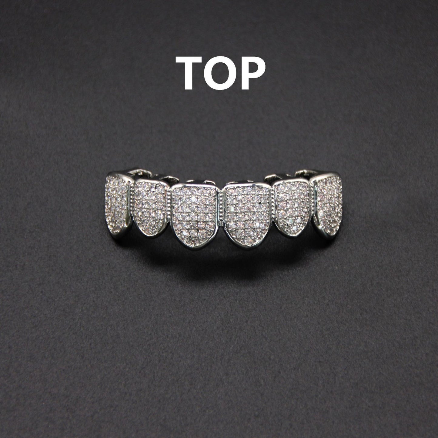 Hip Hop Tooth Socket Copper Zircon Micro British Real Gold Non-fading Tooth Decoration