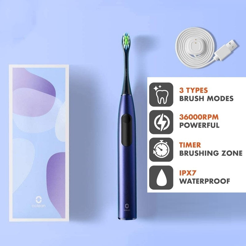 F1 Electric Toothbrush IPX7 Waterproof 3 Modes Charging Ultrasonic Automatic Fast Smart Toothbrush