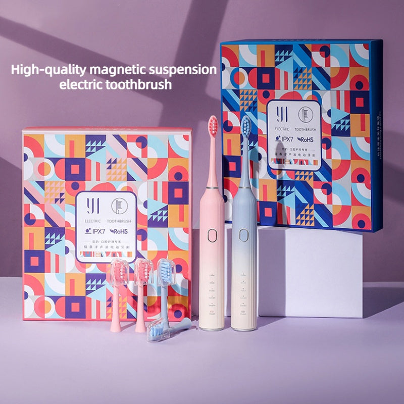 Ultrasonic Electric Toothbrush With 5 Cleaning Modes , Magnetic Levitation High-speed Motor,Charging Once For 100 Days, IPX7 Waterproof, Soft Bristle