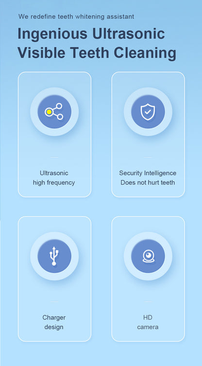 Visual Ultrasonic Tooth Cleaning Device Convenient Household Tooth Flushing Device To Remove Calculus And Beauty Tooth Cleaning Device