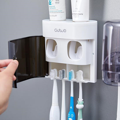 Hanging squeezer toothbrush