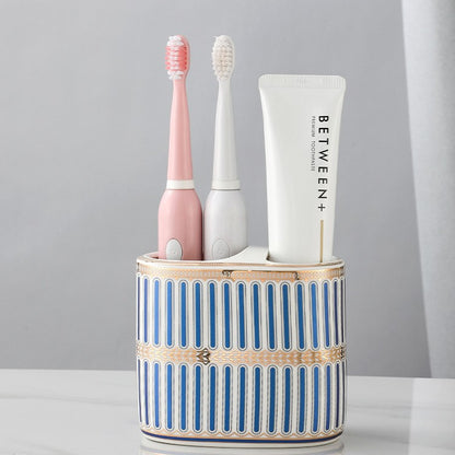 Household Light Luxury Ceramic Toothbrush Rack
