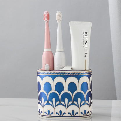 Household Light Luxury Ceramic Toothbrush Rack