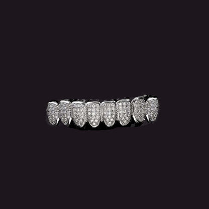 Hip Hop Tooth Socket Copper Zircon Micro British Real Gold Non-fading Tooth Decoration