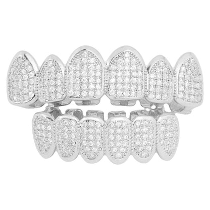 Hip Hop Tooth Socket Copper Zircon Micro British Real Gold Non-fading Tooth Decoration